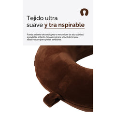 Almohada cervical en forma de U para viaje – Marrón oscuro 53091