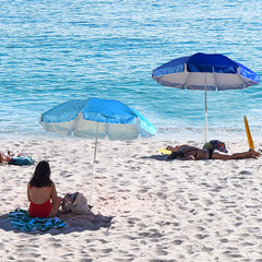 Sombrilla de playa giratoria de color sólido con estructura de acero VC5396