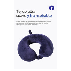 Almohada cervical en forma de U para viaje – Azul 55175Marino