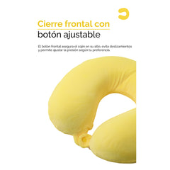 Almohada cervical en forma de U para viaje – Amarillo Vibrante 53025