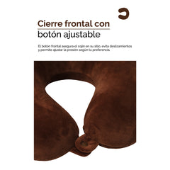 Almohada cervical en forma de U para viaje – Marrón oscuro 53091