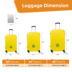 Juego de 3 Maletas de Viaje en Colores Modernos LG6079 LG6080