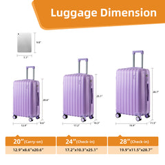 Juego de 3 Maletas Expandibles S7 STAR PC+ABS con Ruedas 360° Spinner, Colores Macaron LG6158 LG6161