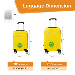 Juego de 2 Maletas de Viaje en Colores Modernos LG6082 LG6083