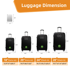 Juego de 4 Maletas de Viaje en Colores Modernos LG6080 LG6081