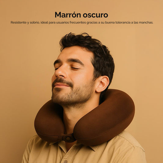 Almohada cervical en forma de U para viaje – Marrón oscuro 53091