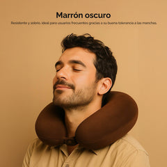 Almohada cervical en forma de U para viaje – Marrón oscuro 53091