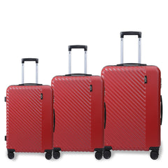 Set de 3 Maletas de ABS con Ruedas Giratorias y Cerradura con Código, Tamaños 20/24/28 Pulgadas LG6176