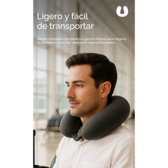 Almohada cervical en forma de U para viaje – Gris 55176 Oscuro
