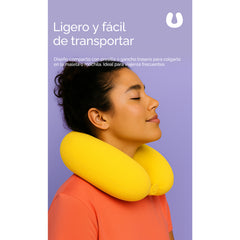 Almohada cervical en forma de U para viaje – Amarillo Vibrante 53025