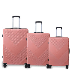 Set de 3 Maletas de Maletero con Cuerpo de ABS, Ruedas Giratorias, Cierre con Código, Expandibles, Ligeras y Duraderas LG6177