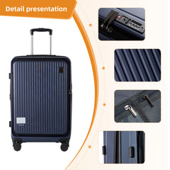 Set de 3 Maletas Premium de Cabina con Apertura Frontal, Cuerpo de ABS, Ruedas Giratorias, Cierre Seguro LG6178 LG61779