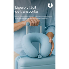 Almohada cervical en forma de U para viaje – Azul 55181 Cielo