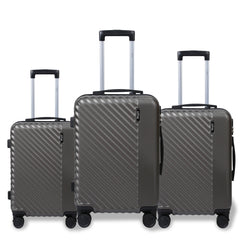 Set de 3 Maletas de ABS con Ruedas Giratorias y Cerradura con Código, Tamaños 20/24/28 Pulgadas LG6176