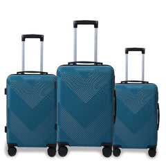 Set de 3 Maletas de Maletero con Cuerpo de ABS, Ruedas Giratorias, Cierre con Código, Expandibles, Ligeras y Duraderas LG6177