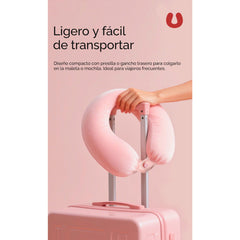 Almohada cervical en forma de U para viaje – Rosa 53016