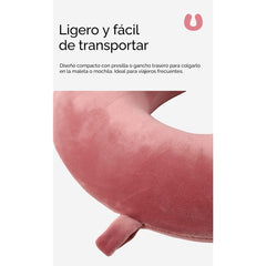 Almohada cervical en forma de U para viaje – Rojo Piel 53022