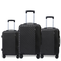 Set de 3 Maletas de ABS con Ruedas Giratorias y Cerradura con Código, Tamaños 20/24/28 Pulgadas LG6176
