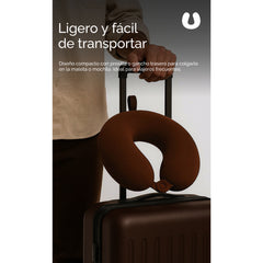 Almohada cervical en forma de U para viaje – Marrón oscuro 53091