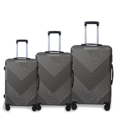 Set de 3 Maletas de Maletero con Cuerpo de ABS, Ruedas Giratorias, Cierre con Código, Expandibles, Ligeras y Duraderas LG6177