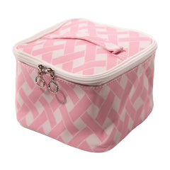 Neceser Cuadrado Clásico Multicolor 18×18×13 cm –Marron / Rosa / Azul marino / Verde /morada /caqui HZ61529