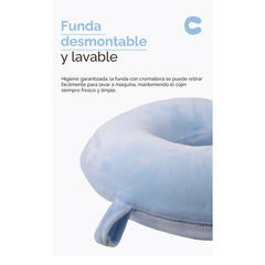 Almohada cervical en forma de U para viaje – Azul 55181 Cielo