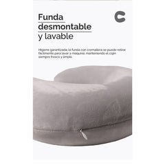 Almohada cervical en forma de U para viaje – Gris Claro 55177