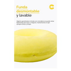 Almohada cervical en forma de U para viaje – Amarillo Vibrante 53025