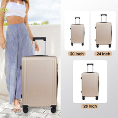 Juego de 3 Piezas Maleta Clásica Ligera y Cómoda con Cerradura de Combinación – Equipaje de Mano Ideal para Estudiantes, Viajes de Ocio y Vacaciones LG6179 6180