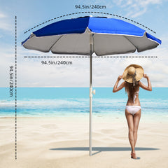 Sombrilla de playa giratoria de aleación de zinc premium, lisa, transpirable y de color sólido VC5397 5398