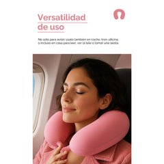 Almohada cervical en forma de U para viaje – Rojo Piel 53022