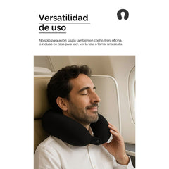 Almohada cervical en forma de U para viaje – Negro 55174
