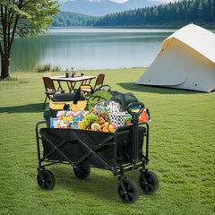 Carro Plegable de Camping de 8 Pulgadas-Negro VC53949