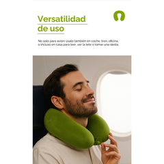 Almohada cervical en forma de U para viaje – Verde Hierba 53018