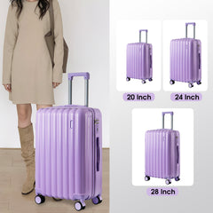 Juego de 3 Maletas Expandibles S7 STAR PC+ABS con Ruedas 360° Spinner, Colores Macaron LG6158 LG6161