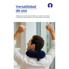 Almohada cervical en forma de U para viaje – Azul 55175Marino