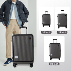 Set de 3 Maletas Premium de Cabina con Apertura Frontal, Cuerpo de ABS, Ruedas Giratorias, Cierre Seguro LG6178 LG61779