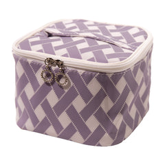 Neceser Cuadrado Clásico Multicolor 18×18×13 cm –Marron / Rosa / Azul marino / Verde /morada /caqui HZ61529
