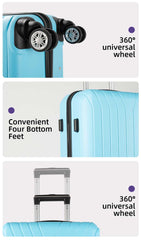 Set de 3 Maletas de Material ABS (20/24/28”), Resistentes a Arañazos e Impactos, con Ruedas Giratorias para un Viaje de Negocios Fácil LG5726