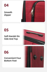 Set de Equipaje de Tela Rojo Clásico de 2 Piezas LG5745