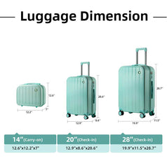 Maletas de 3 Piezas S7 STAR, Incluye Maletas de Alta Gama, Maletas Rígidas de ABS, Resistentes a Arañazos e Impactos, Maletas Ligeras con Ruedas Giratorias, Elegantes y Perfectas para Viajes de Negocios y Vacaciones LG6126