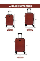 Juego de 3 Maletas de Viaje ABS con 4 Ruedas Giratorias y Cerradura de Combinación – Ligeras, Resistentes y Perfectas para Viajes LG6129