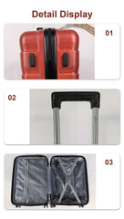 Juego de 3 Maletas de Viaje ABS con 4 Ruedas Giratorias y Cerradura de Combinación – Ligeras, Resistentes y Perfectas para Viajes LG6129