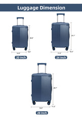 Set de Maletas Expandibles con Material ABS + PC: Tamaños Variados (20", 24", 28") LG6135