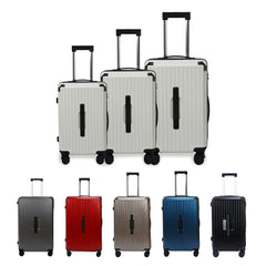 Juego de 3 Maletas de Viaje ABS + PC, Cerradura Digital, 4 Ruedas Giratorias 360°, Mango Telescópico y Soporte para Taza y Paraguas LG613
