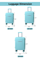 Juego de Maletas Ligeras con Diseño Geométrico – Set de 3 Piezas LG6170 LG6171