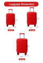 Juego de Maletas de Viaje – Set de 3 Piezas con Candado TSA y Ruedas 360° LG6174