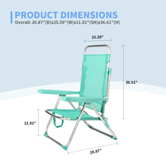 VC53876 5411 S7 STAR Silla de Playa Reclinable - Tamaño Grande61*65*21*74cm