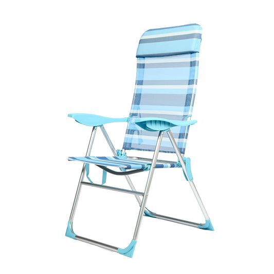 Silla de Playa Alta Reclinable con Almohada VC5388 VC5412