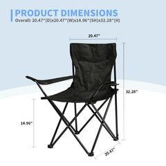 Silla Plegable de Camping con Reposabrazos y Portavasos | 20.4inx20.47inx32.28in VC53888 5413